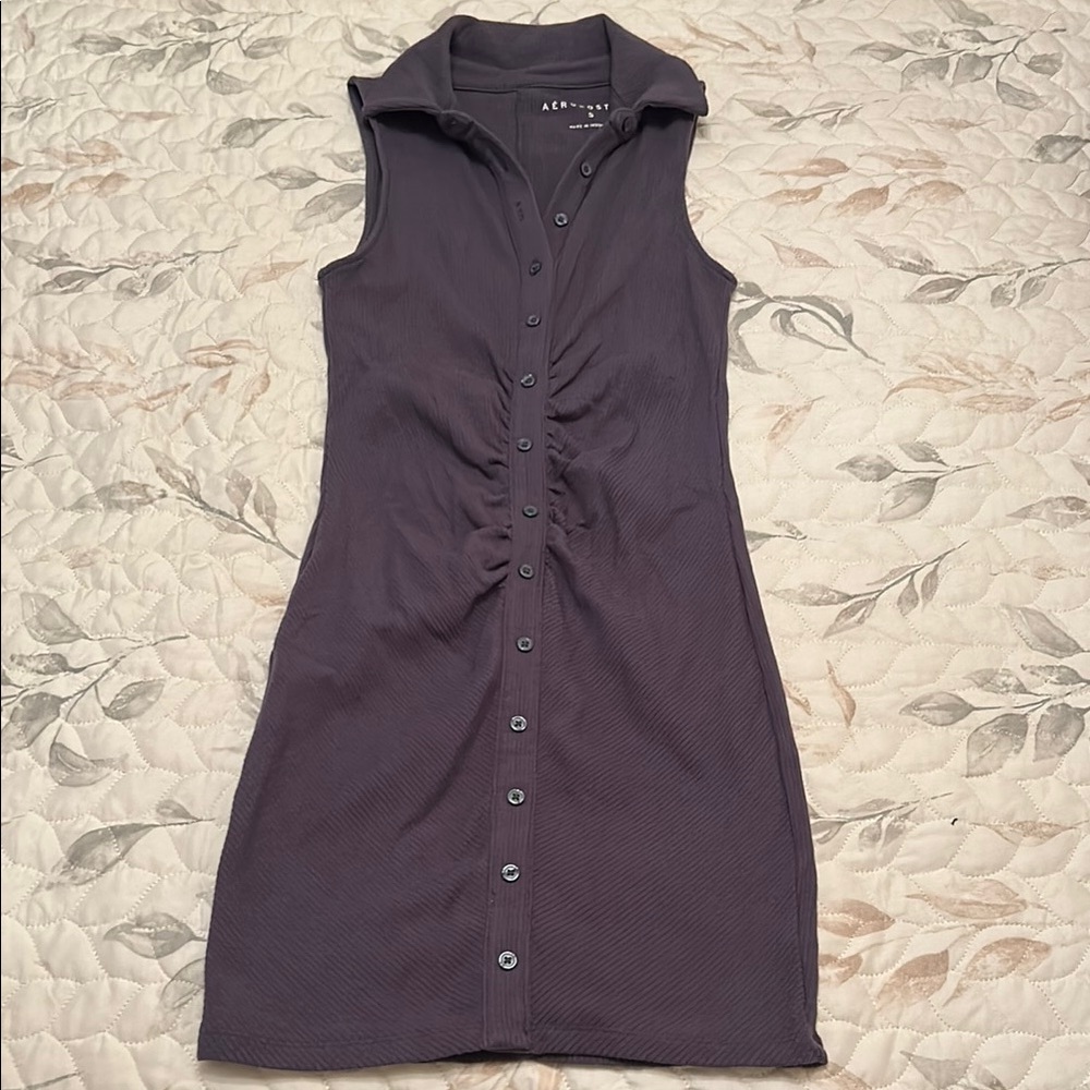 Aeropostale Grey Button-Down Dress